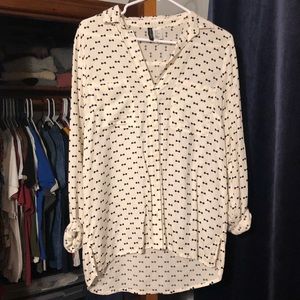 Cream with little bow ties Blouse